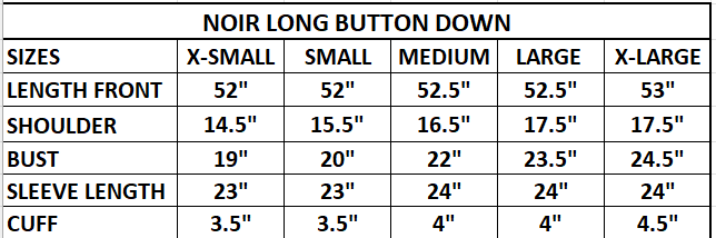 Noir Long Button-Down