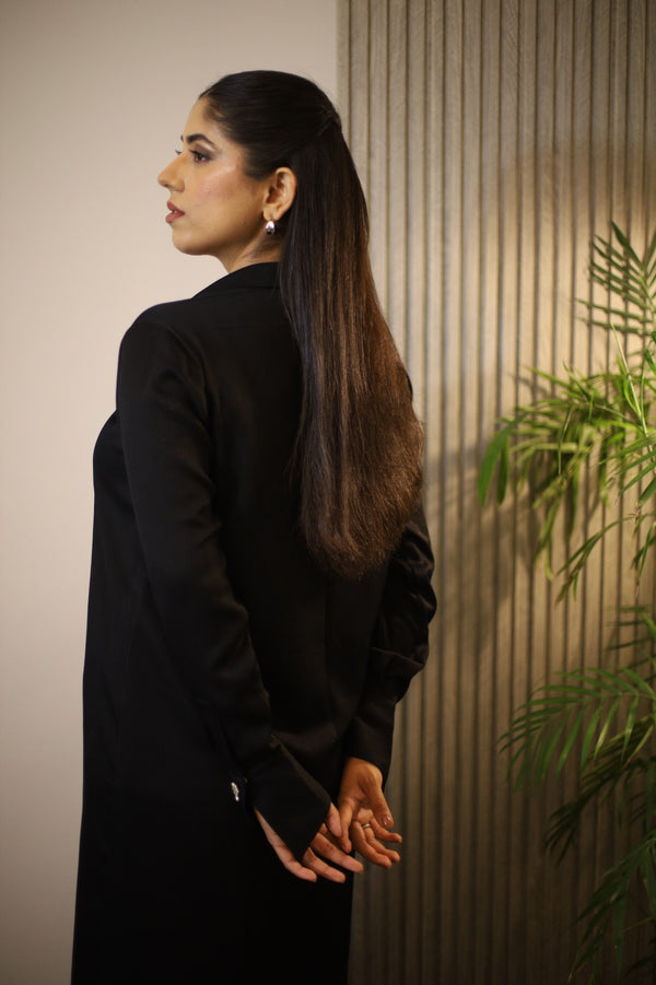 Noir Long Button-Down