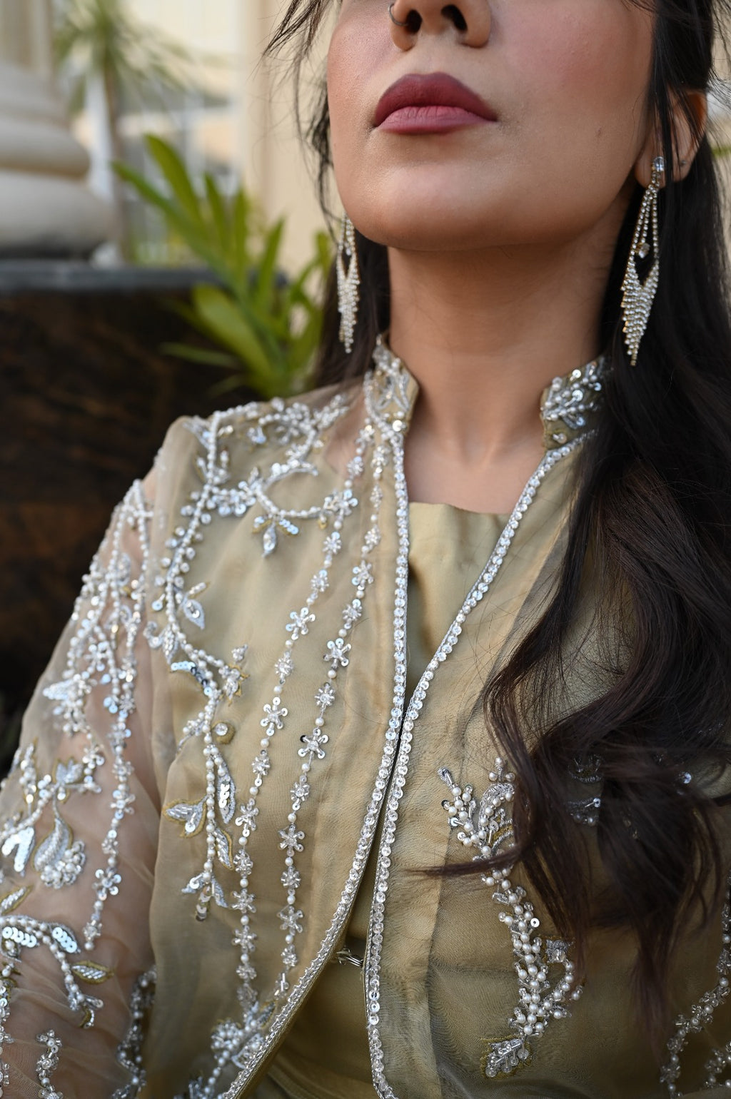 Marigold Muse – Embroidered Jacket with Relaxed Fit Pants