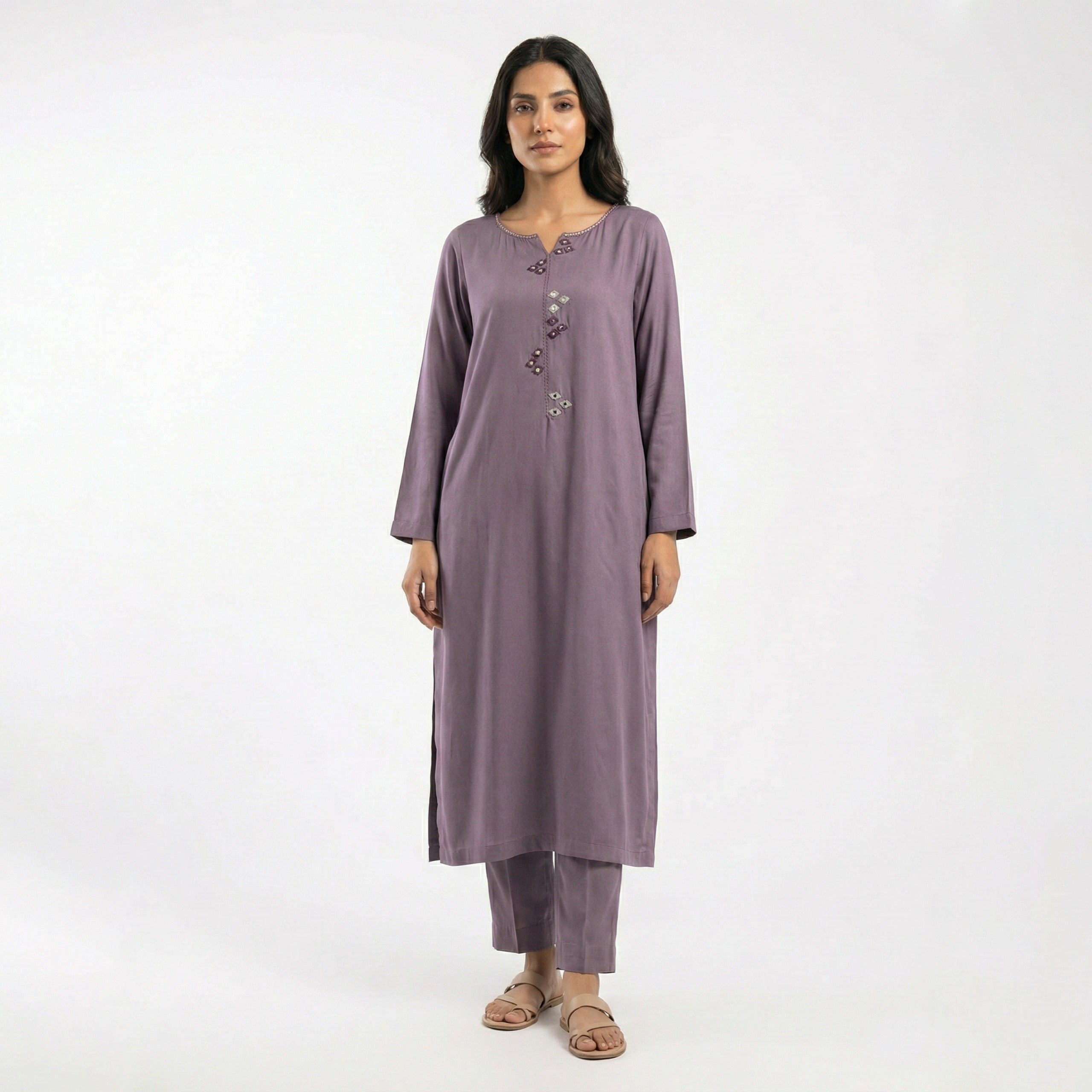 Muted Lilac Handmade Marina Winter Suit 2 pcs