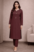 Maroon winter kurti for women Pakistan